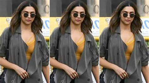 deepika padukone underwear|Deepika Padukone layered her yellow Nike sports bra .